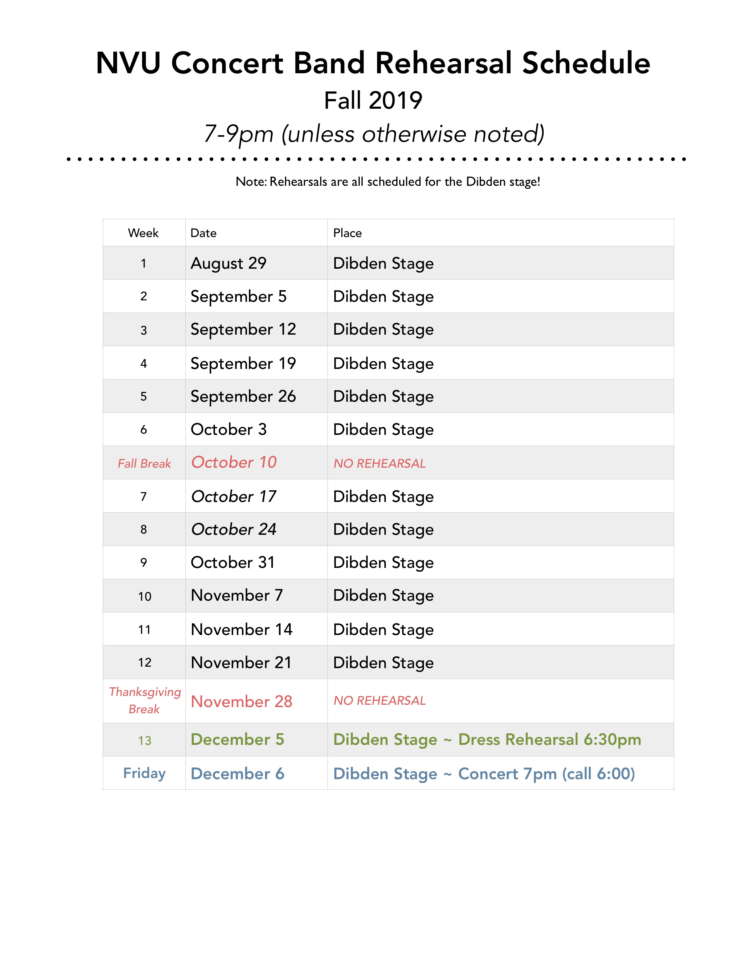 The Northern Vermont University Concert Band